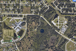 Aerial View of Little Salt Springs in North Port, Florida